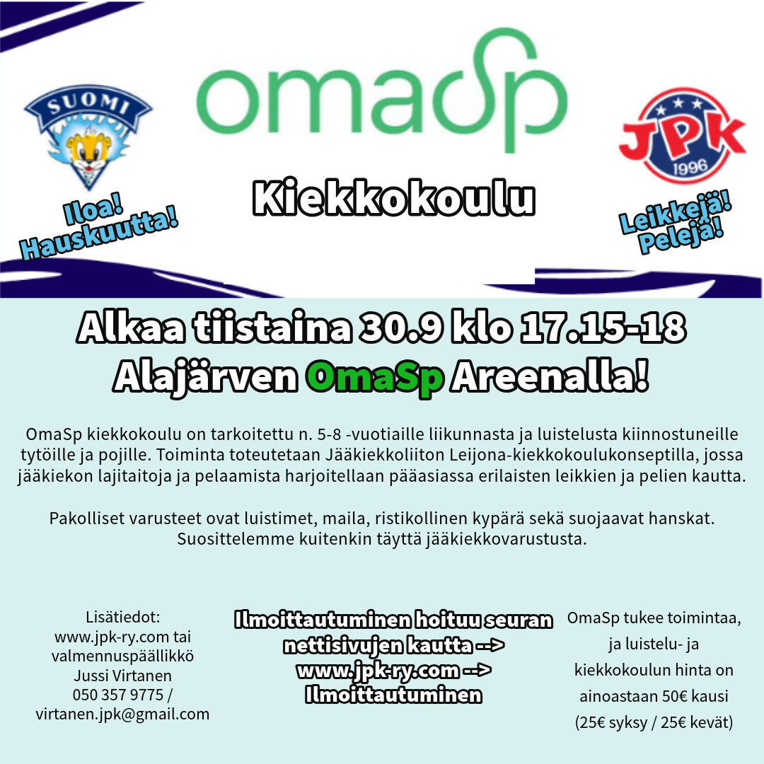 OmaSp Kiekkokoulu alkaa ti 30.9!