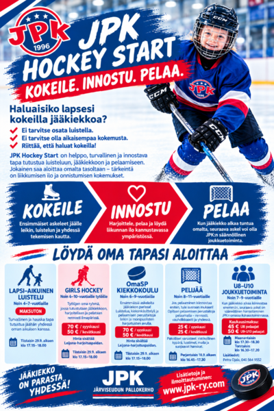 JPK Hockey Start - löydä oma tapasi aloittaa jääkiekko!