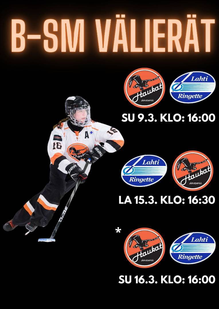 B SM-sarjan välierät alkaa sunnuntaina ! 
