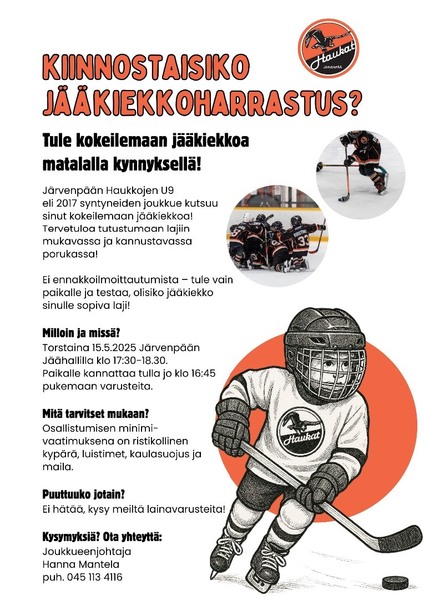 Kiinnostaisko jääkiekkoharrastus?