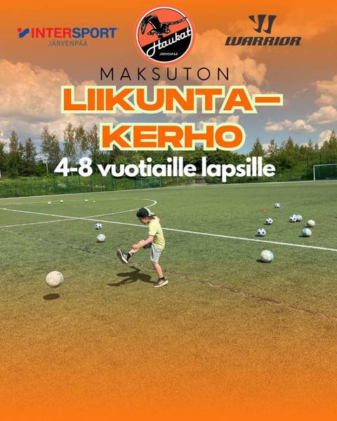 Haukkojen maksuton liikuntakerho 4–8-vuotiaille kesäkuussa!