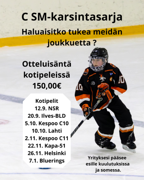 C SM-karsintasarjan otteluisäntä