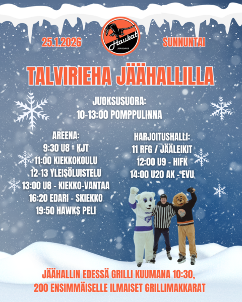 Talvirieha jäähallilla 25.1.2026