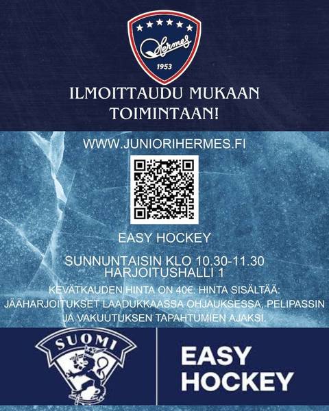 Ilmoittaudu mukaan kevään 2026 Easy Hockey toimintaan!