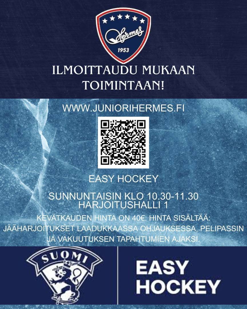 Ilmoittaudu mukaan kevään 2026 Easy Hockey toimintaan!