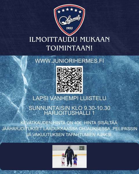 Ilmoittaudu mukaan kevään 2026 Lapsi vanhempi luisteluun!