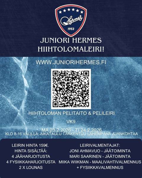 Juniori Hermeksen Hiihtolomaleiri 23.2 - 24.2.2026