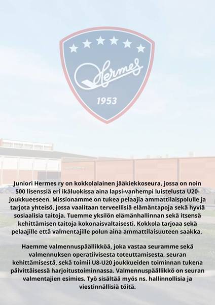 Haemme operatiivisesta toiminnasta vastaavaa valmennuspäällikköä