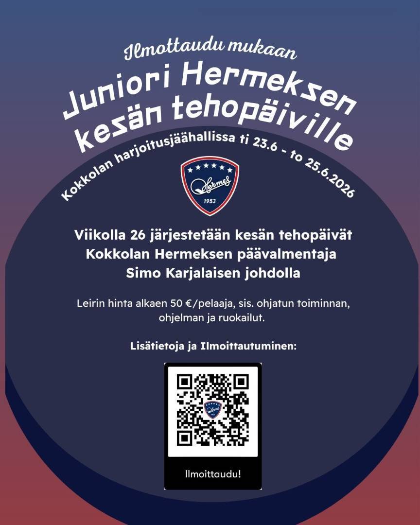 Kesän tehopäivät viikolla 26. U8-U15 ikäisille!