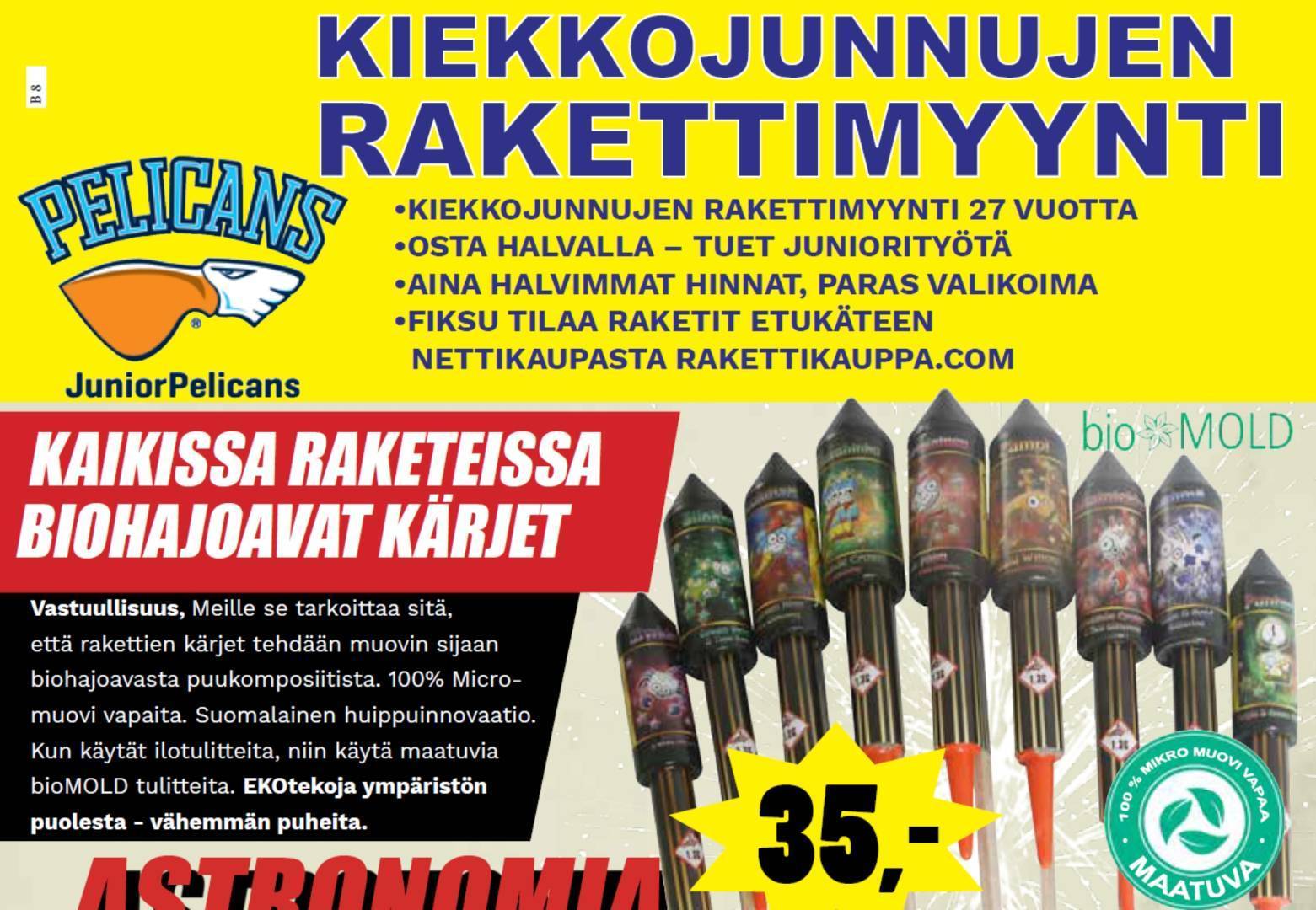 Kiekkojunnujen rakettimyynti