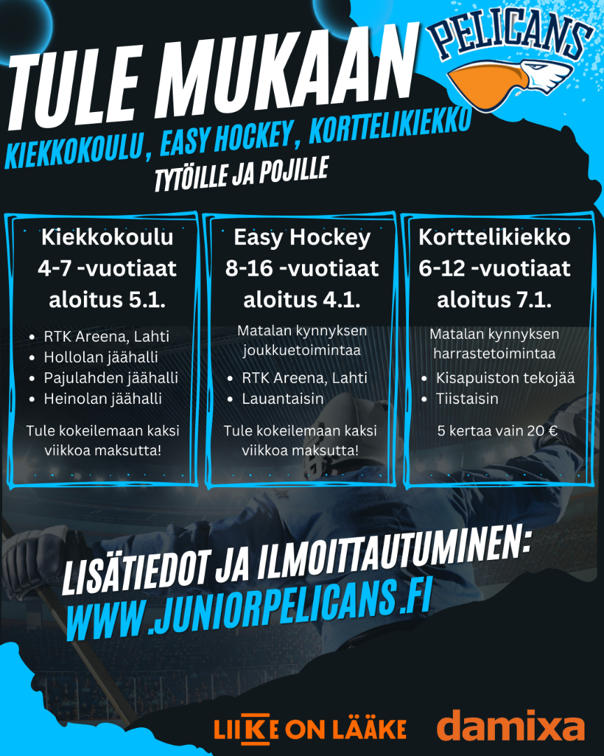 Tule mukaan jääkiekkoilemaan
