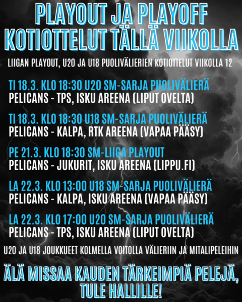 Playoffs kausi starttaa Lahdessa!