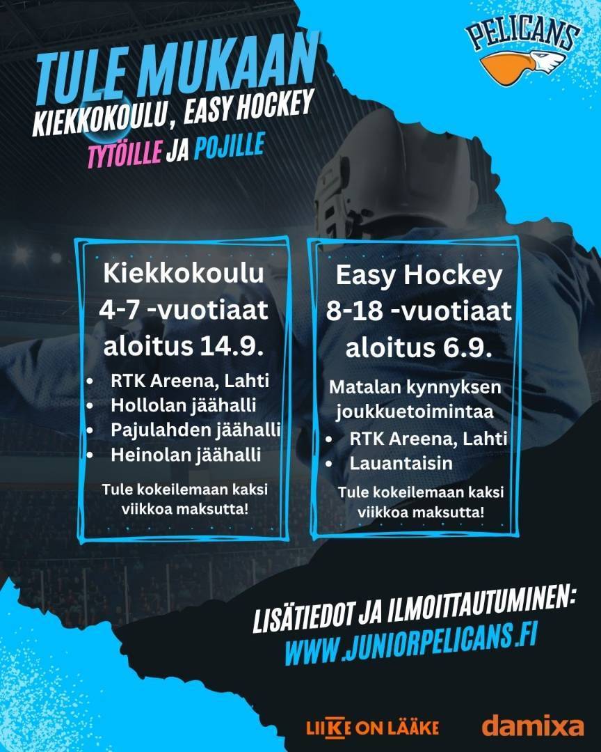 Tule mukaan jääkiekkoilemaan