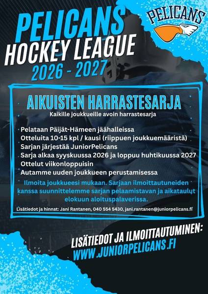 Pelicans Hockey League - Ilmoita joukkue sarjaan