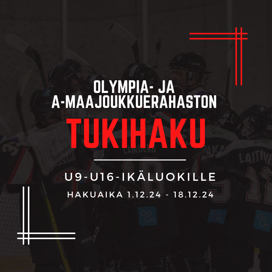 OLYMPIA- JA A-MAAJOUKKUERAHASTON TUKIHAKU 1.12.-18.12.2024