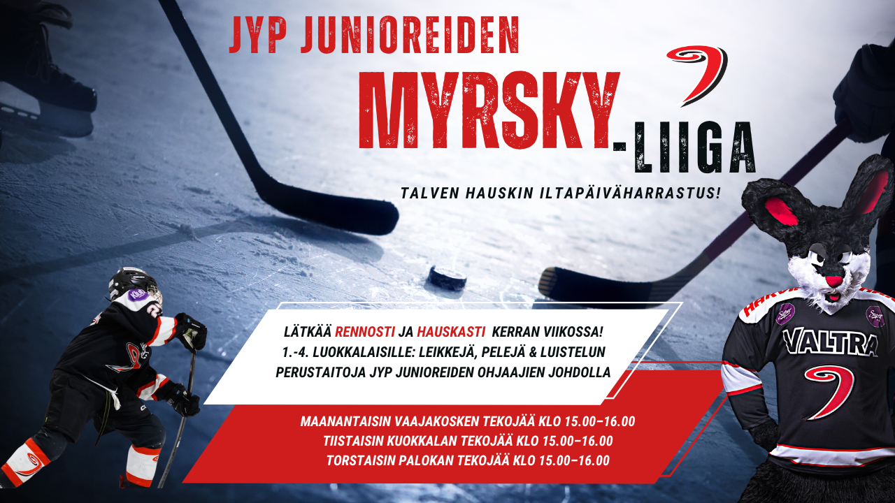 MYRSKY-liiga kutsuu 1–4-luokkalaiset ulkojäille!