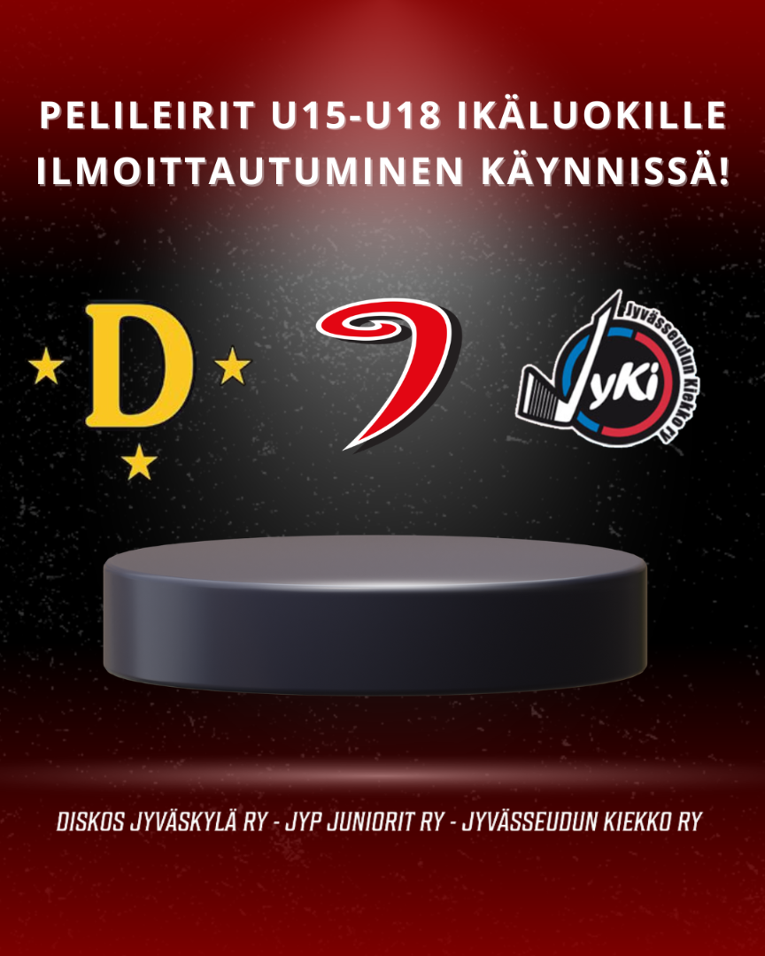 Pelileirit U15-U18 -ikäluokille, ilmoittautuminen käynnissä!