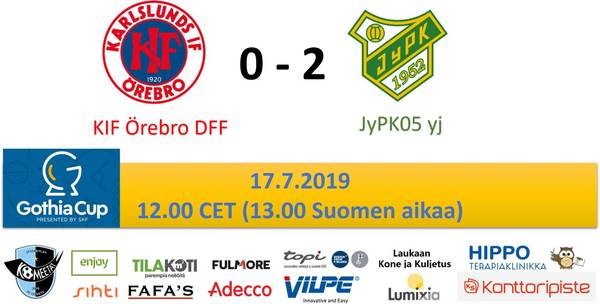 Gothia Cup:  KIF Örebro DFF - JyPK05 yj. 0 - 2
