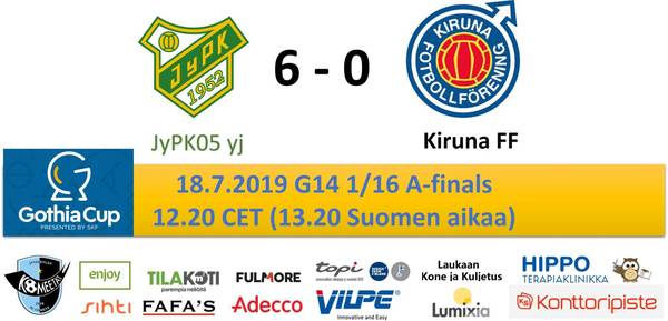 Gothia Cup: JyPK05 yj. - Kiruna FF 6 - 0