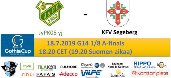 Gothia Cup G14: JyPK/YJ - KFV Segeberg (G14 1/8 A-finals)