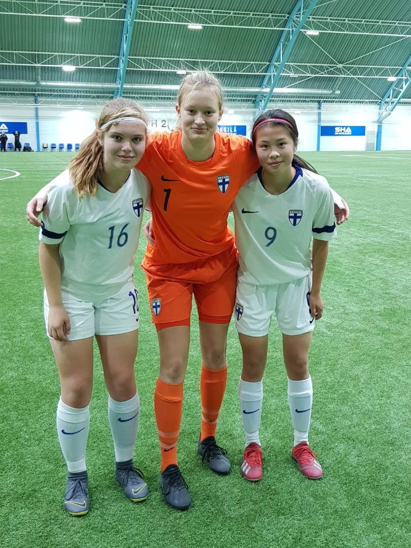 Tao, Pauliina ja Nanna U16-maajoukkueleirille 3.-6.12.2019