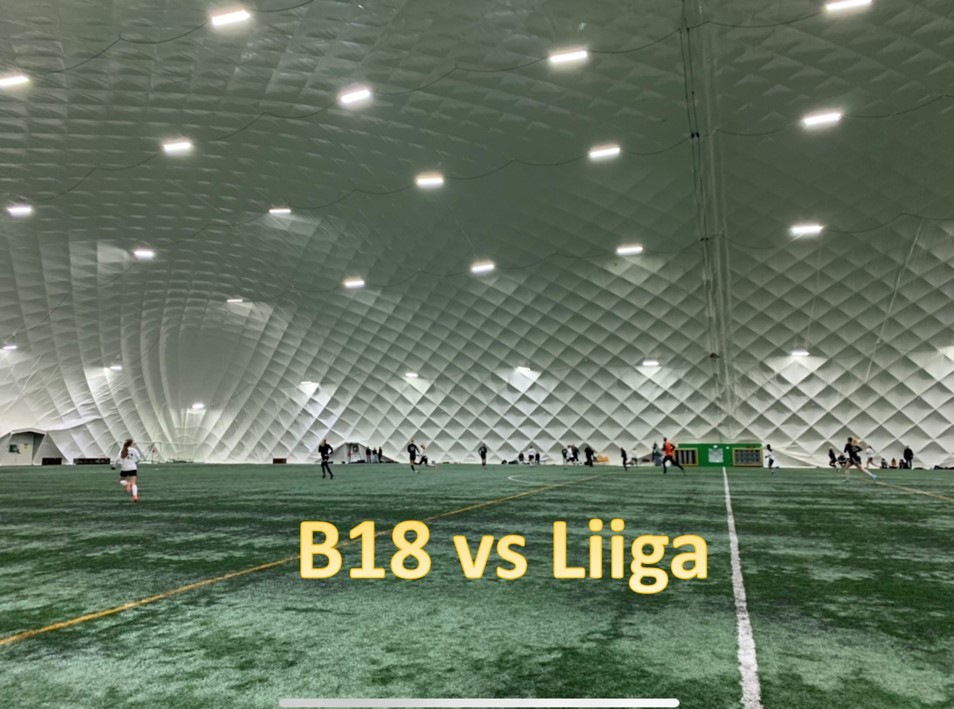 Harkkaottelu Liiga vs B18 oli maali-iloittelu, lopputulos 5-4