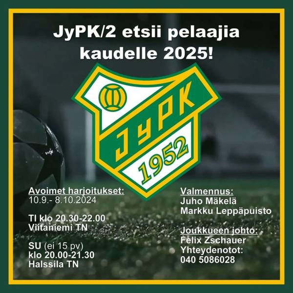 JyPK /2 etsii pelaajia kaudelle 2025