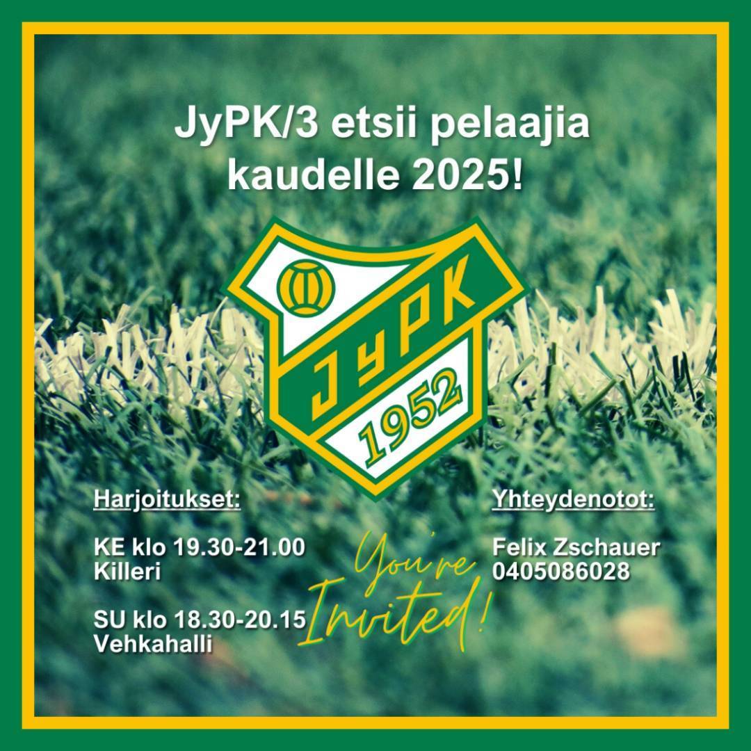 JyPK /3 etsii pelaajia kaudelle 2025