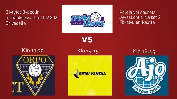 B1-tytöt matkaavat Orivedelle syyskauden vikaan turnaukseen!