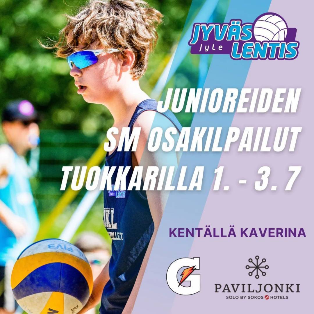 Ennätyksellisen suuri beach volleyn junioreiden SM-kiertueen osakilpailu Tuokkarilla