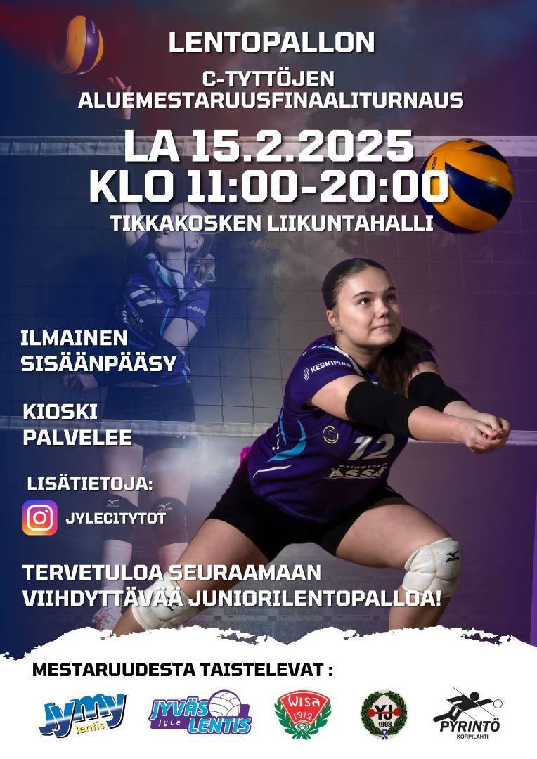 C-tyttöjen aluemestaruusfinaaliturnaus Jyväskylään 15.2.2025