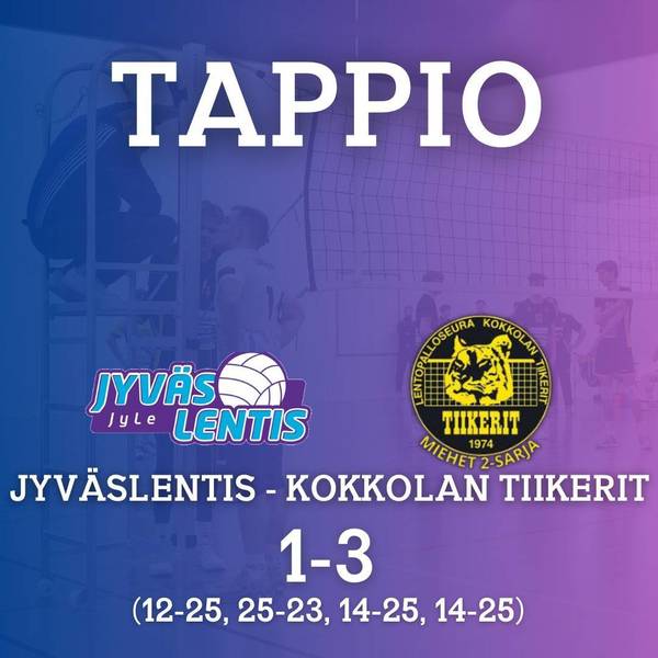 Tiikereitä vastaan 1-3-tappio