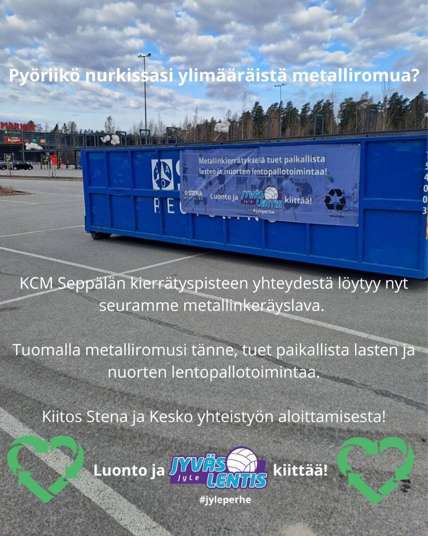 Seuran metallinkeräyslava nyt käytössä!
