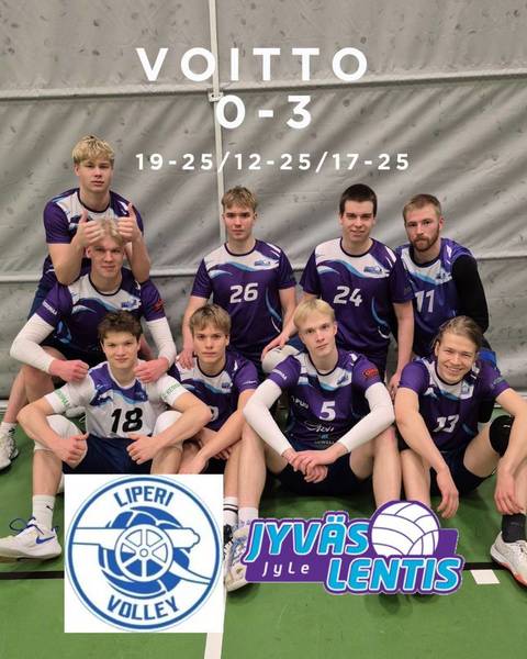 Liperistä miehille 3-0 -voitto