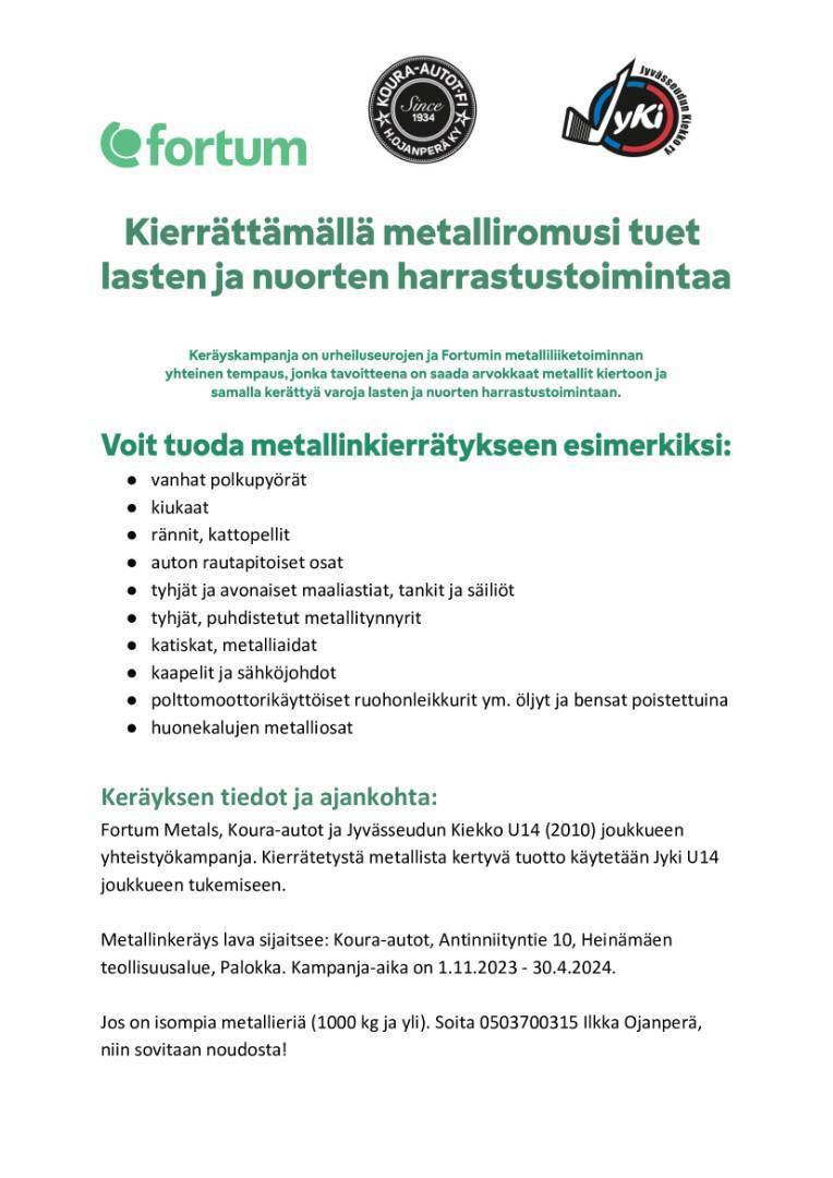 Metallit kiertoon Jyväskylässä