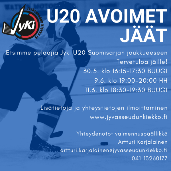 U20 Suomisarja joukkueen avoimet jäät