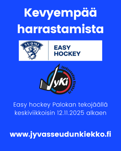 Easy Hockey Palokan tekojäällä keskiviikkoisin!