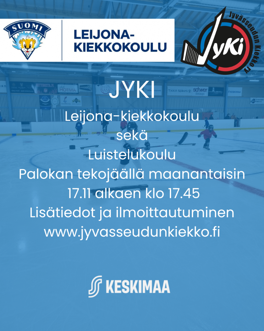 Palokan kiekko- ja luistelukoulu maanantaisin!