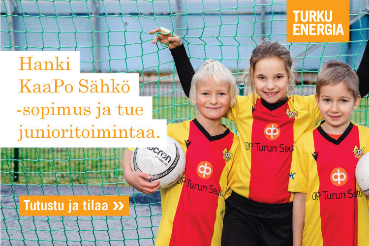 Tilaa nyt Turku Energian KaaPo-sähköä ja tuet juniorijalkapalloa!