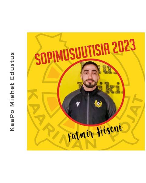 Kokemusta edustukseen, Fatmir Hiseni sopimukseen!