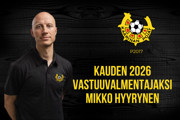 Kauden 2026 vastuuvalmentajaksi Mikko Hyyrynen