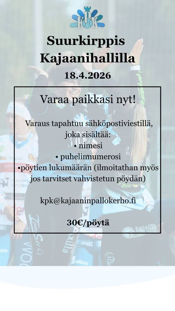 Suurkirppis tulee taas! Myyjä varaa pöytäsi!