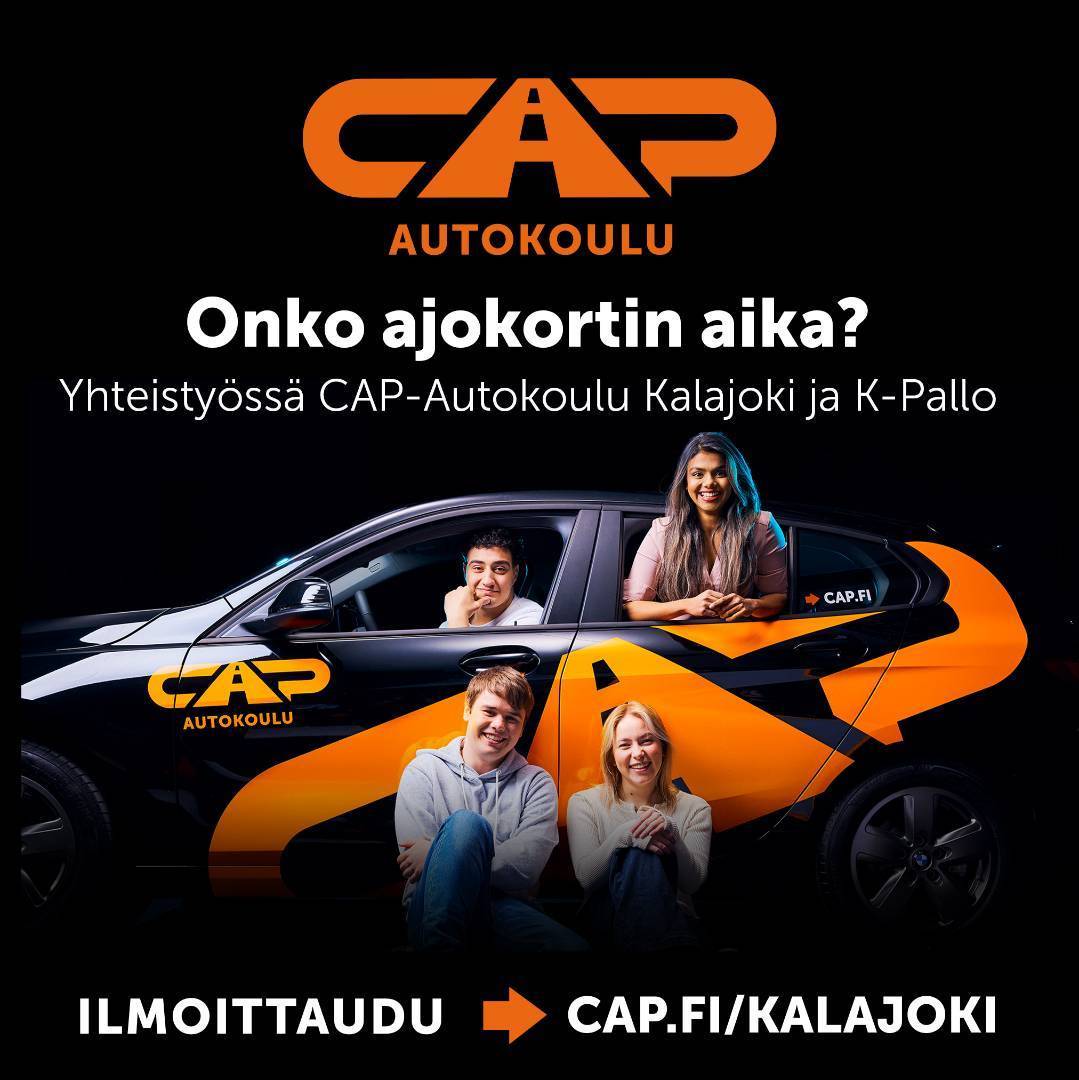 Yhteistyössä K-Pallo ja CAP-autokoulu Kalajoki!