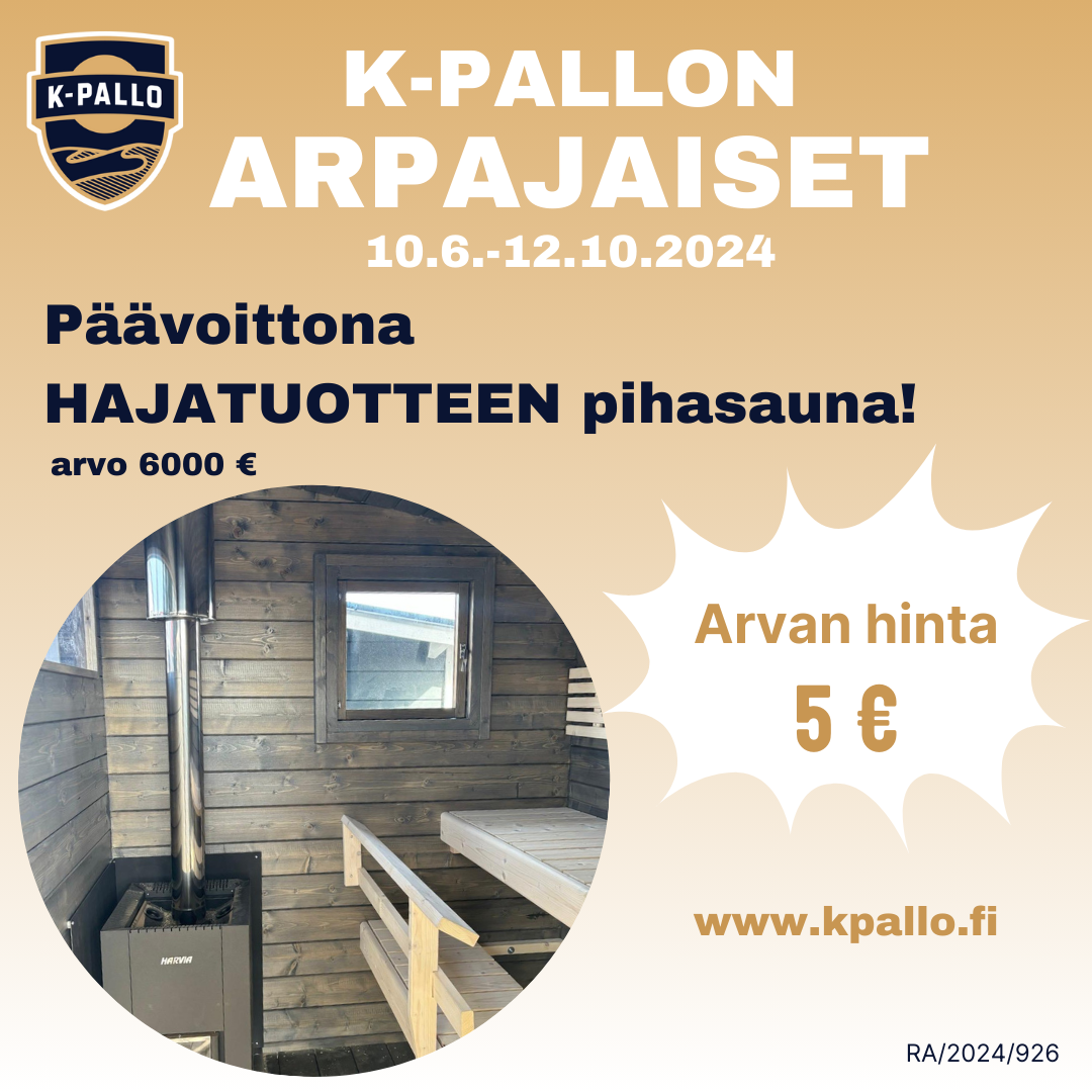 K-Pallon arpajaismyynti on päättynyt!