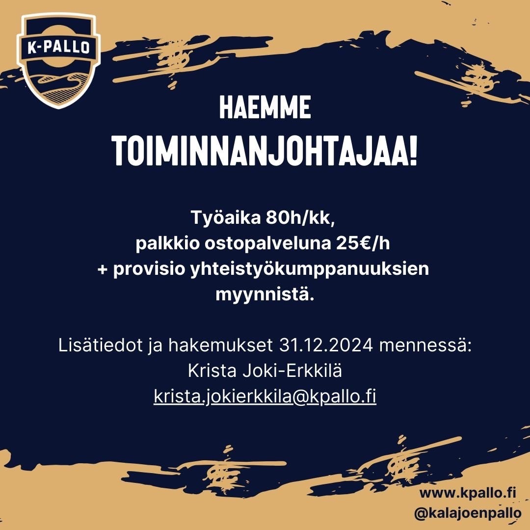 Oletko sinä meidän uusi toiminnanjohtaja?