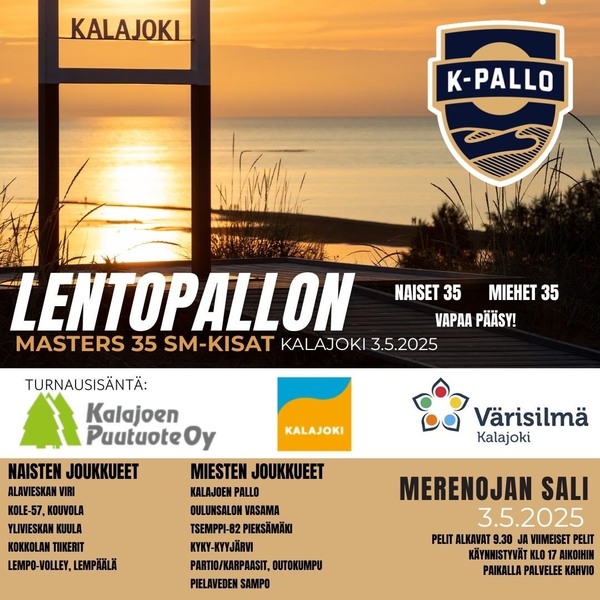 Lentopallon Masters 35 SM-kisat Kalajoella.