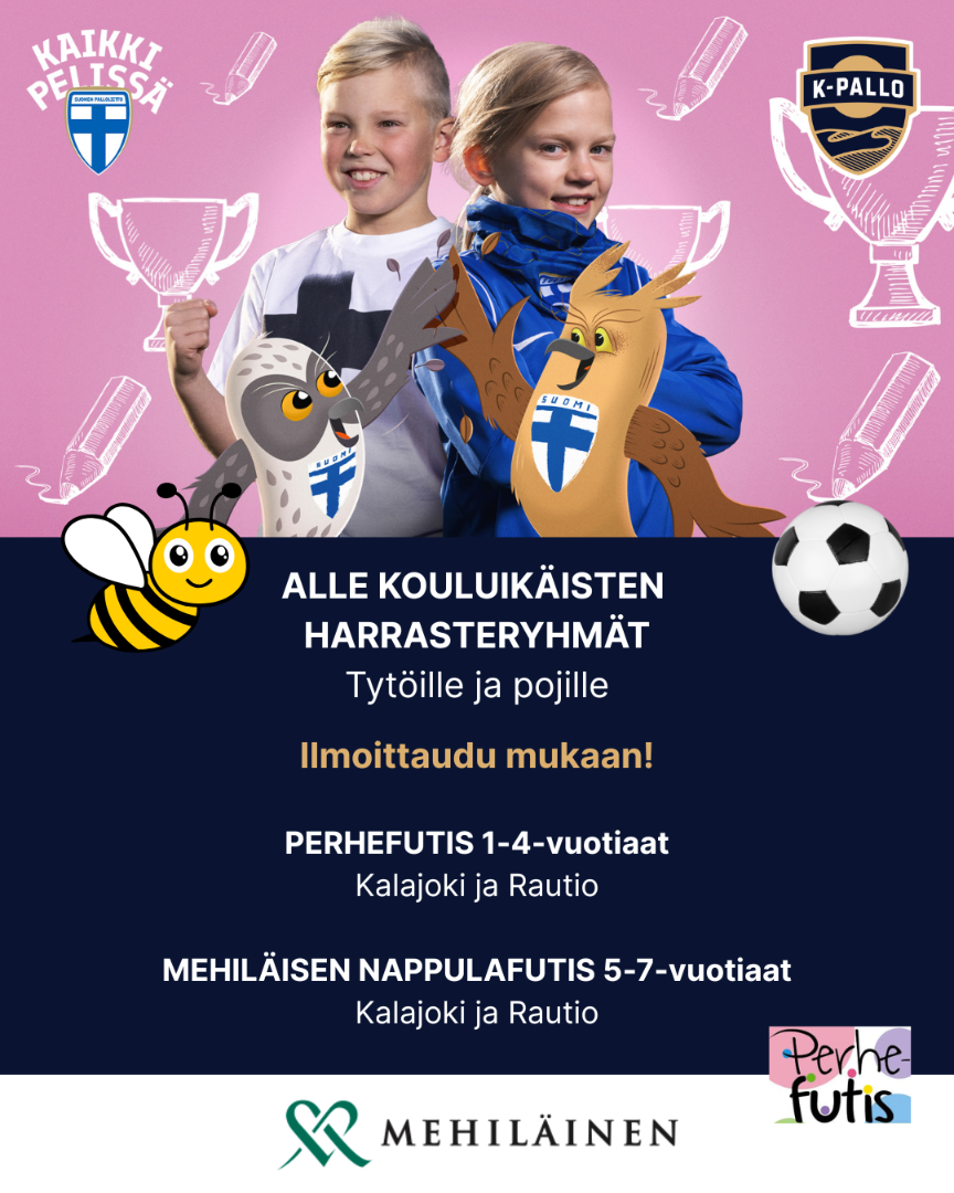Ilmoittautuminen alle kouluikäisten harrasteryhmiin.