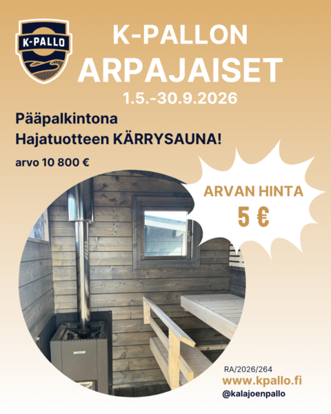 K-Pallon arpajaiset 2026. Arpojen myynti on alkanut!