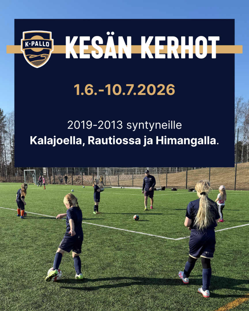 Jalkapallokerhot kesällä 2026. Ilmoittaudu mukaan!