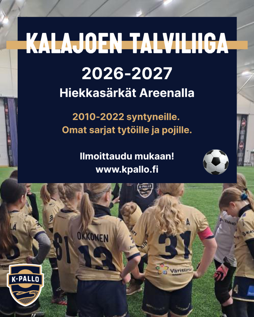 Kalajoen Talviliiga 2026–2027 ilmoittautuminen on käynnissä!